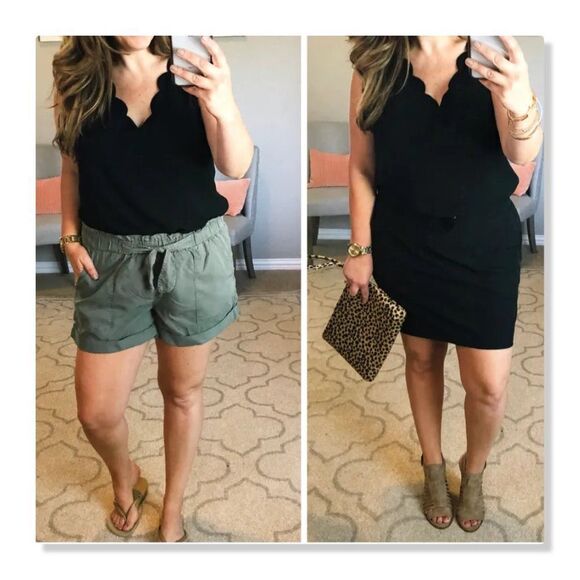 Gibson Savannah Scallop Neck Tank - size XS in Black - Picture 4 of 14